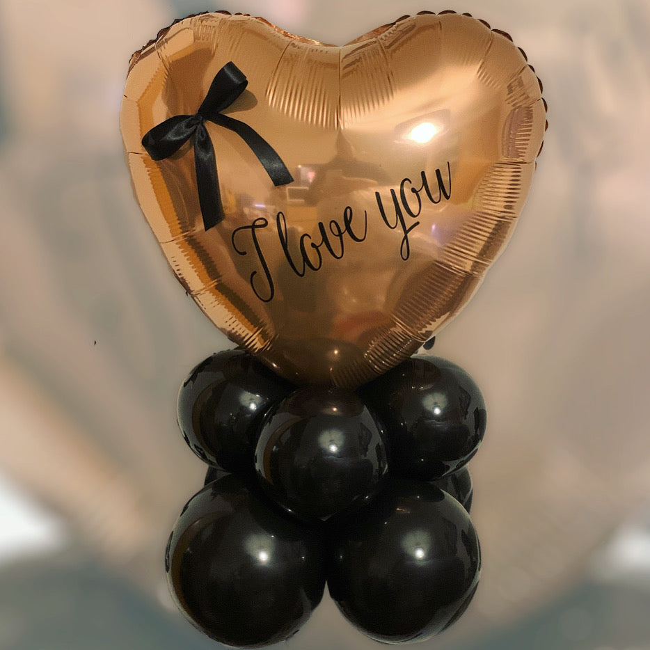 Centro de mesa estrela/coração personalizado