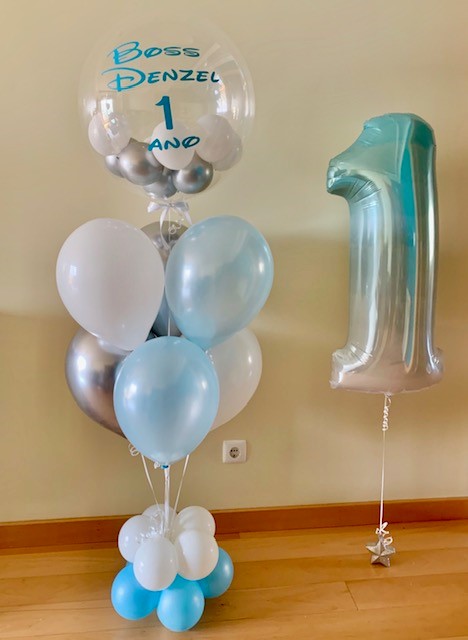 Conjunto número e bouquet personalizado