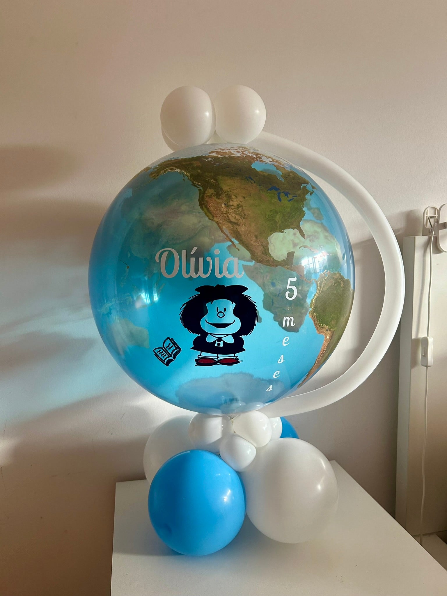 Centro de mesa bubble personalizado