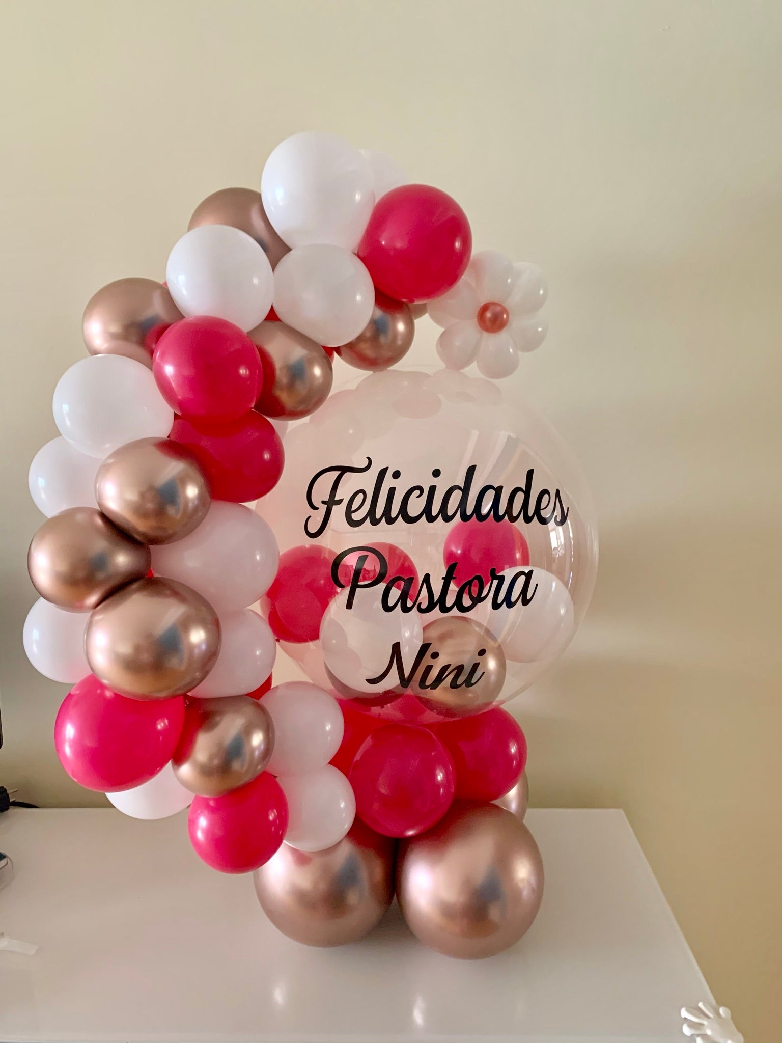 Centro de mesa orgânico personalizado