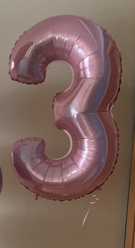 Balão número com hélio