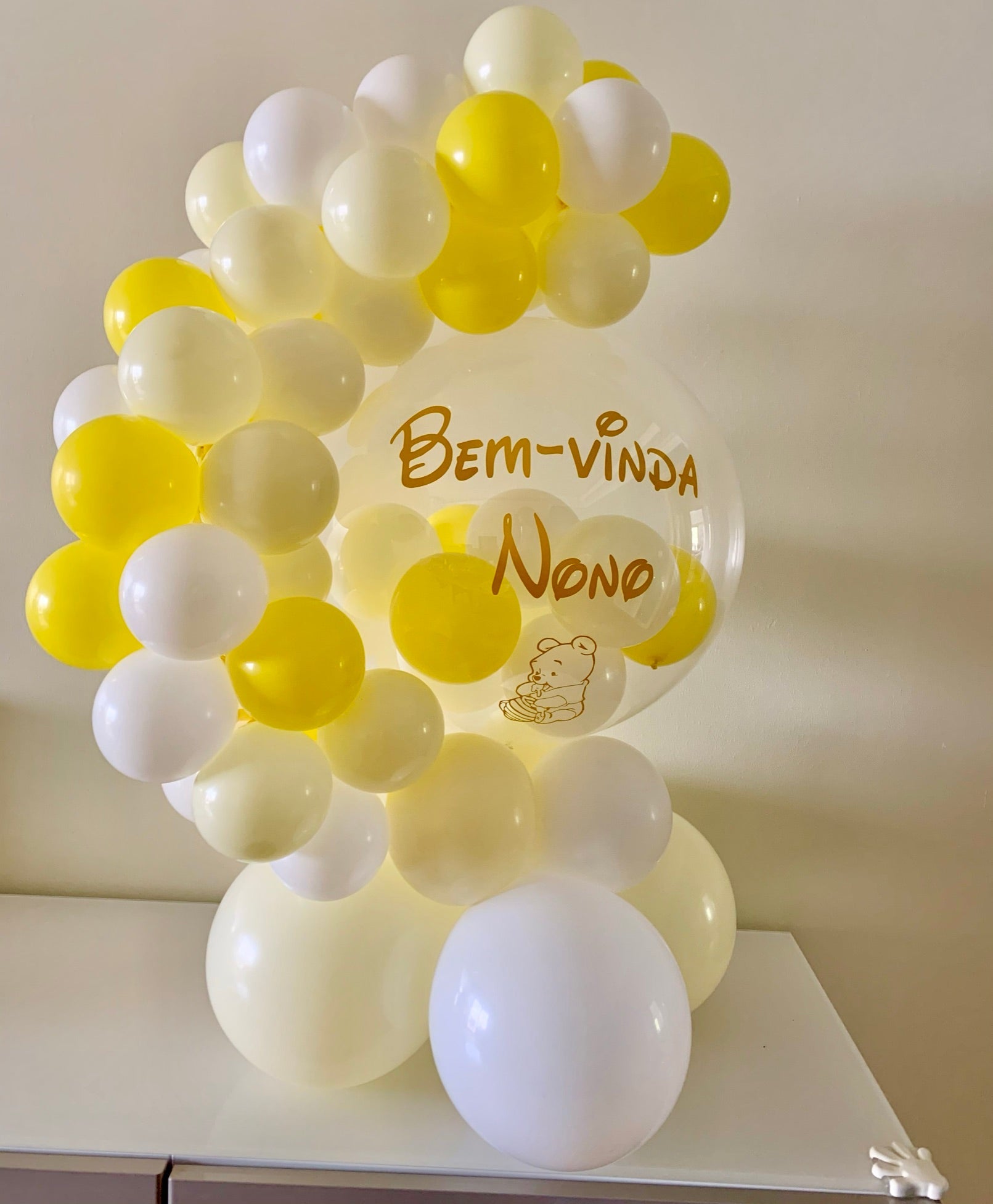 Centro de mesa orgânico personalizado