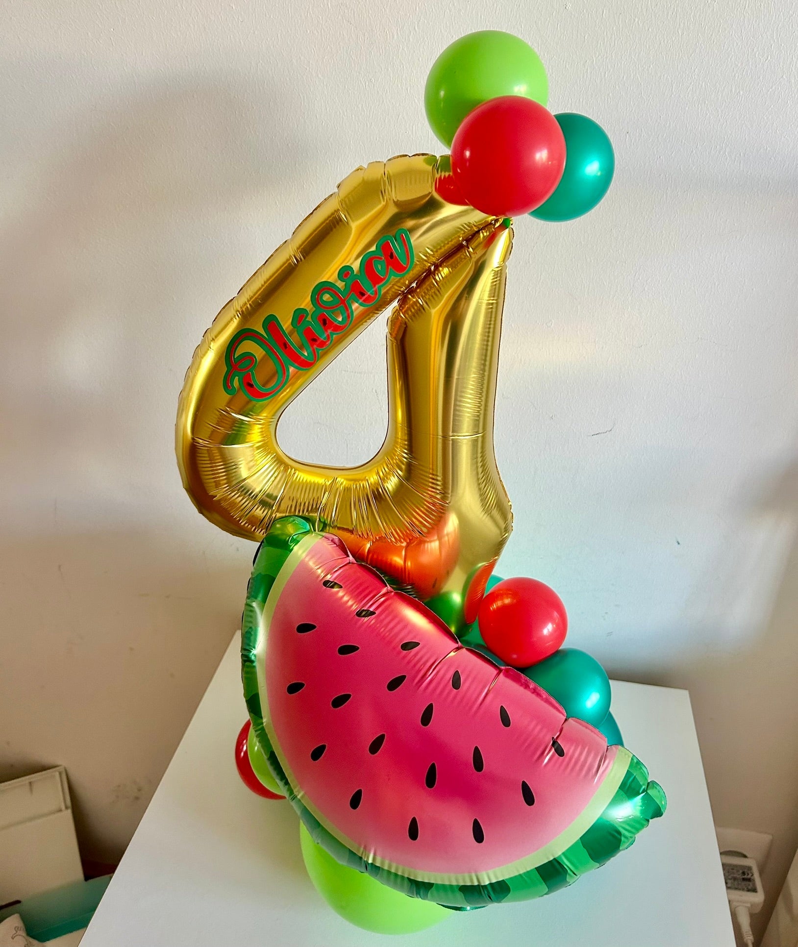 Centro de mesa temático com idade