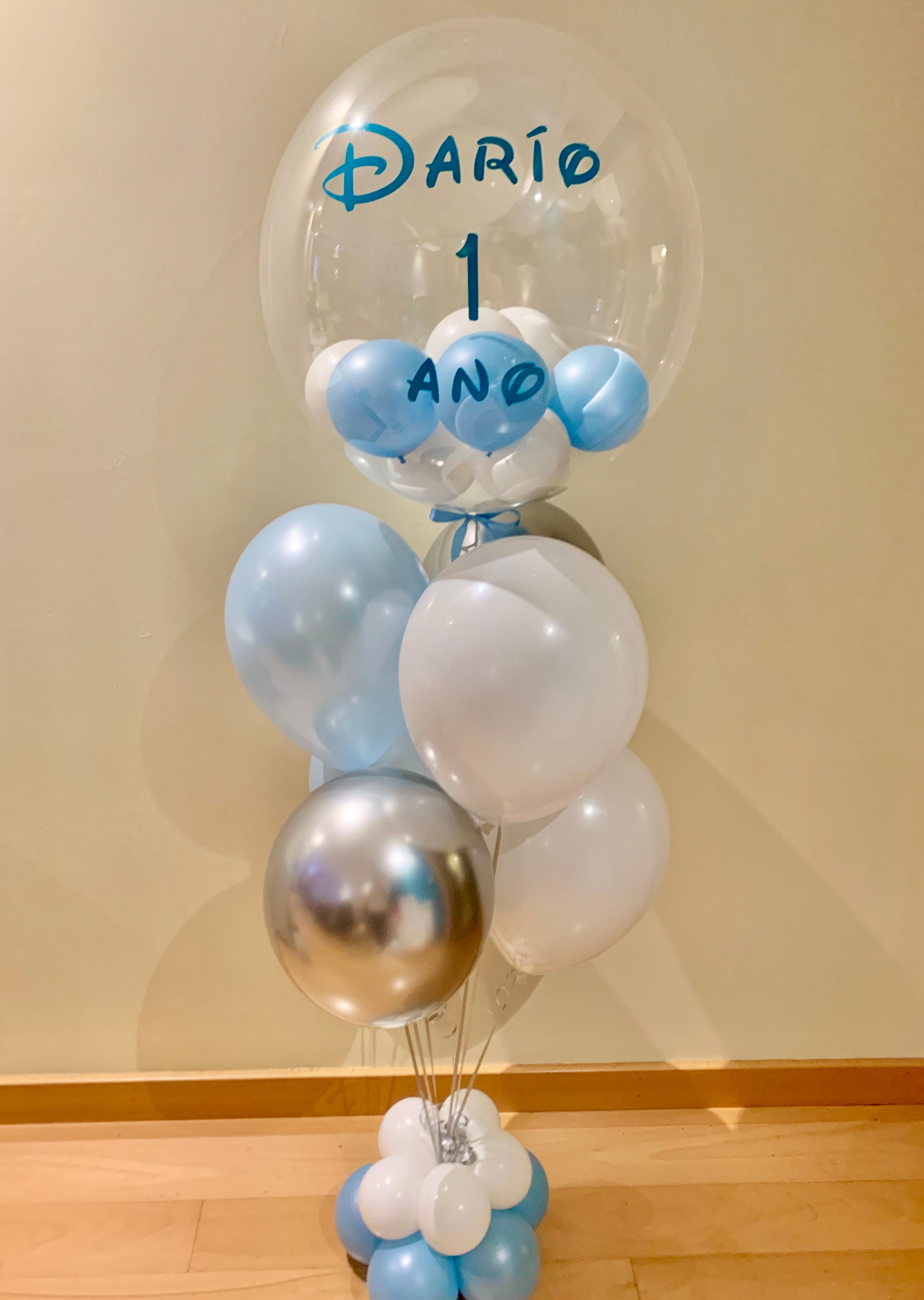 Bouquet de balões personalizado (Bubble + 6 latex)