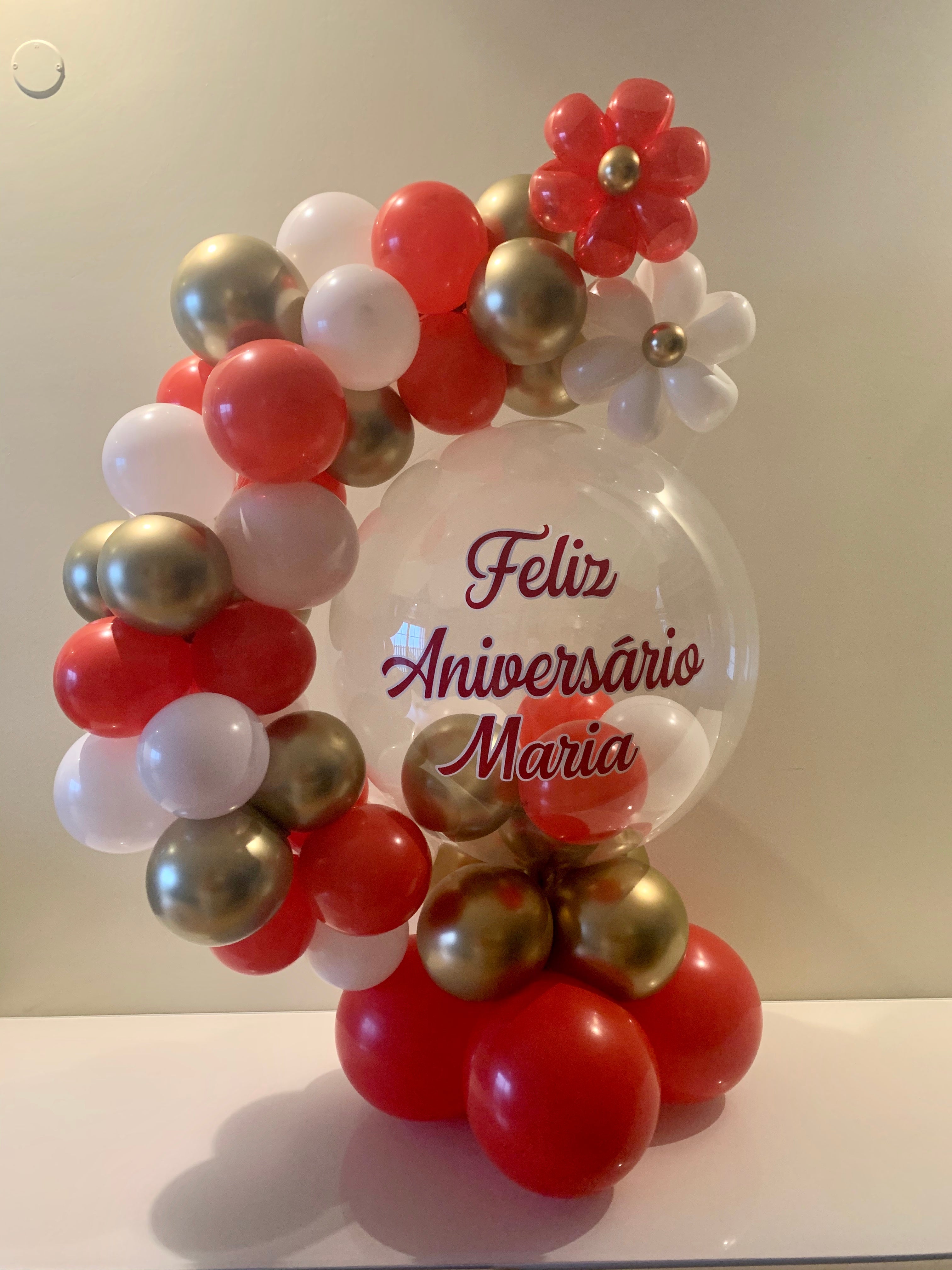 Centro de mesa orgânico personalizado