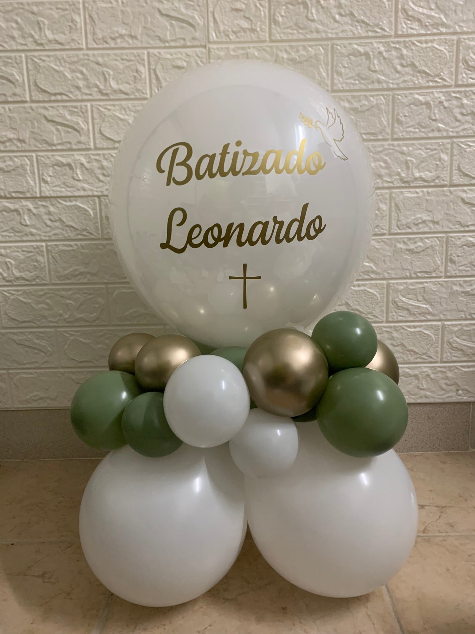 Centro de mesa bubble personalizado