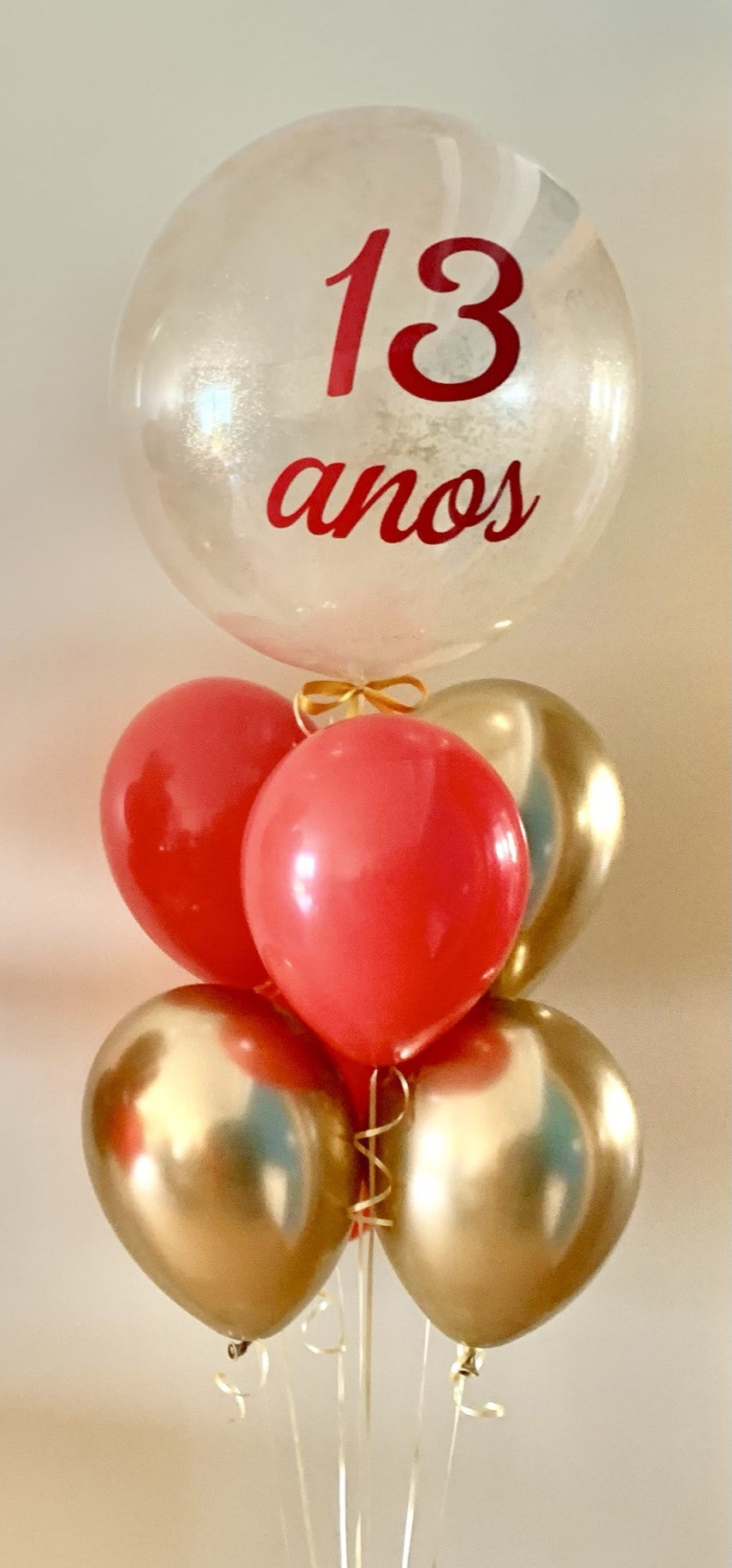 Bouquet de balões personalizado (Bubble + 6 latex)