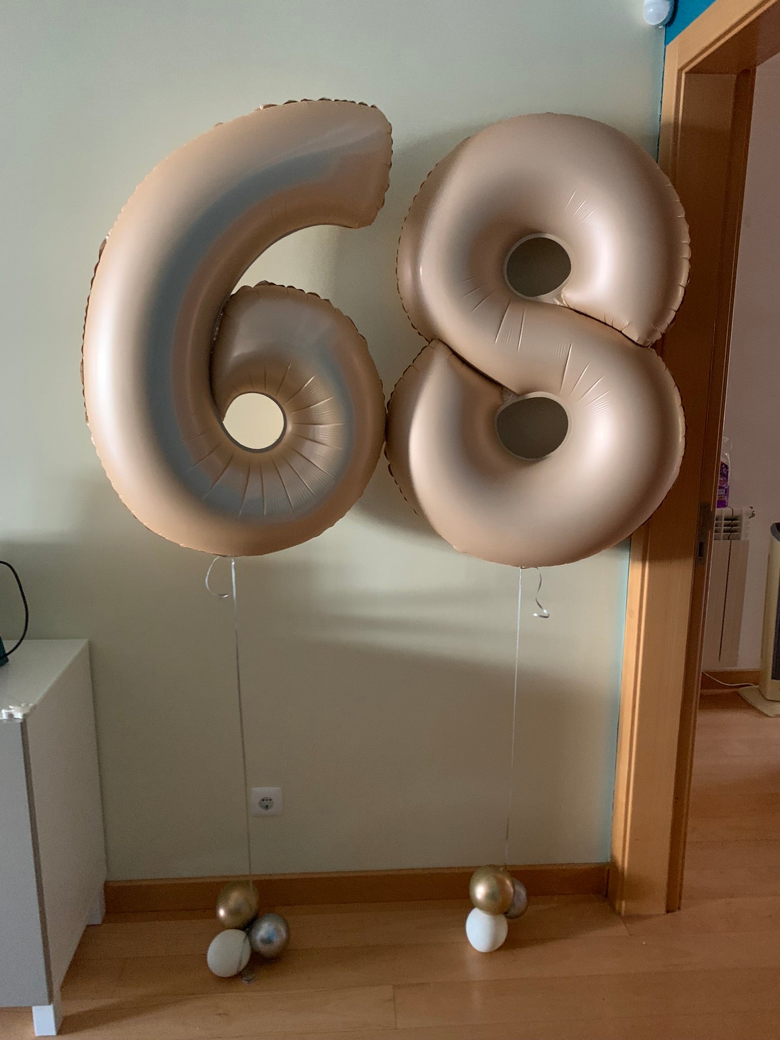 Balão número com hélio