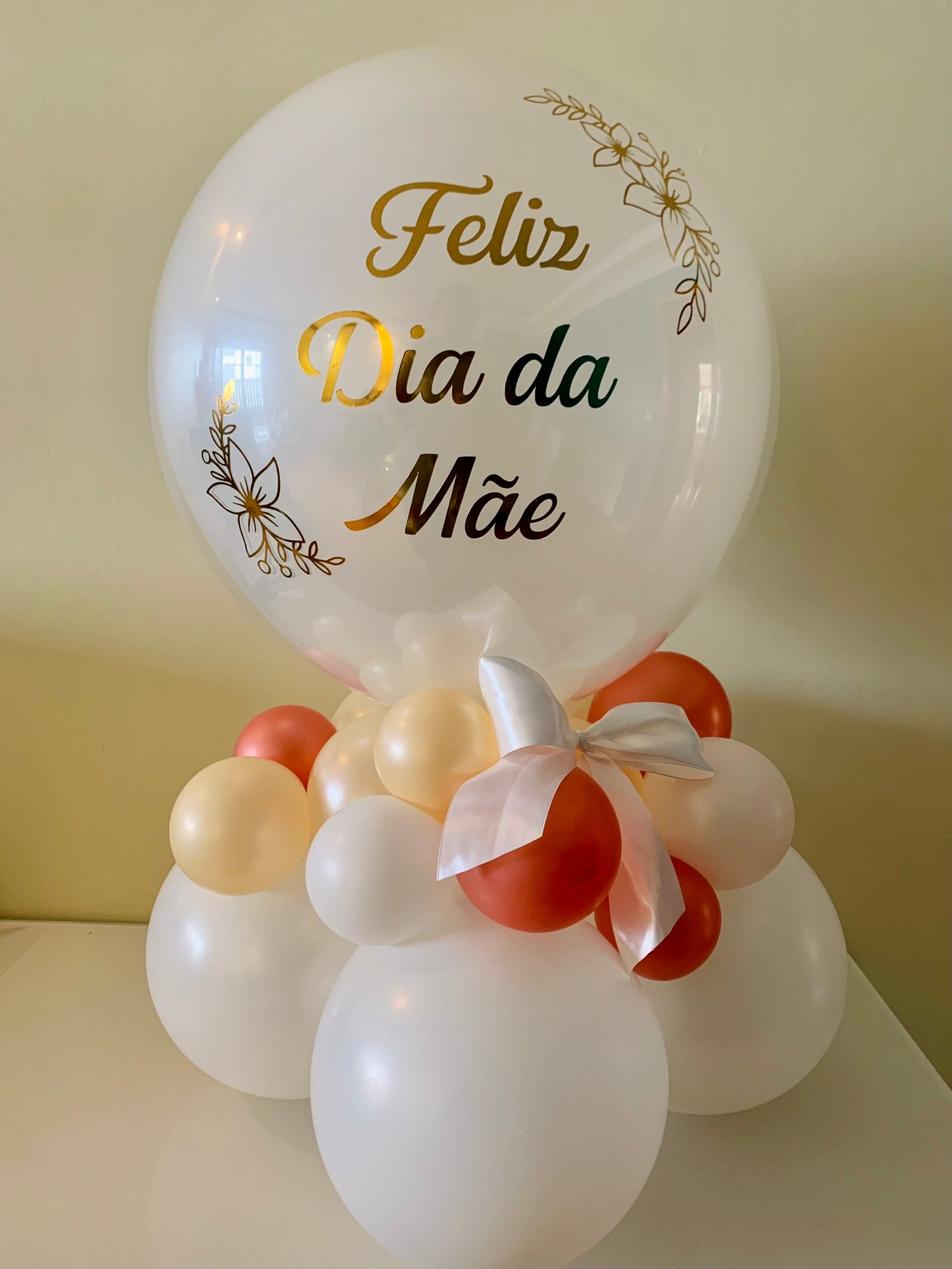 Centro de mesa bubble personalizado