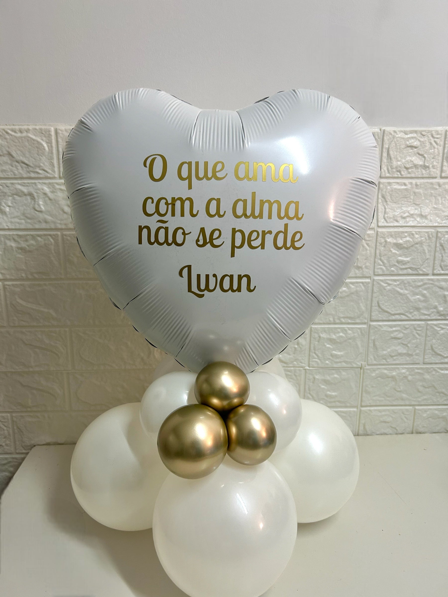 Centro de mesa estrela/coração personalizado