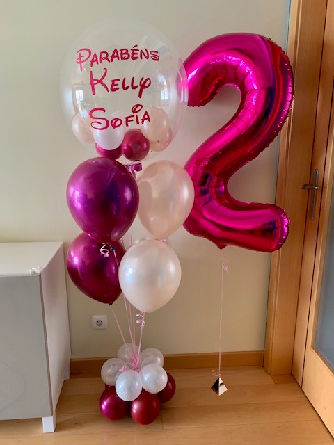 Conjunto número e bouquet personalizado